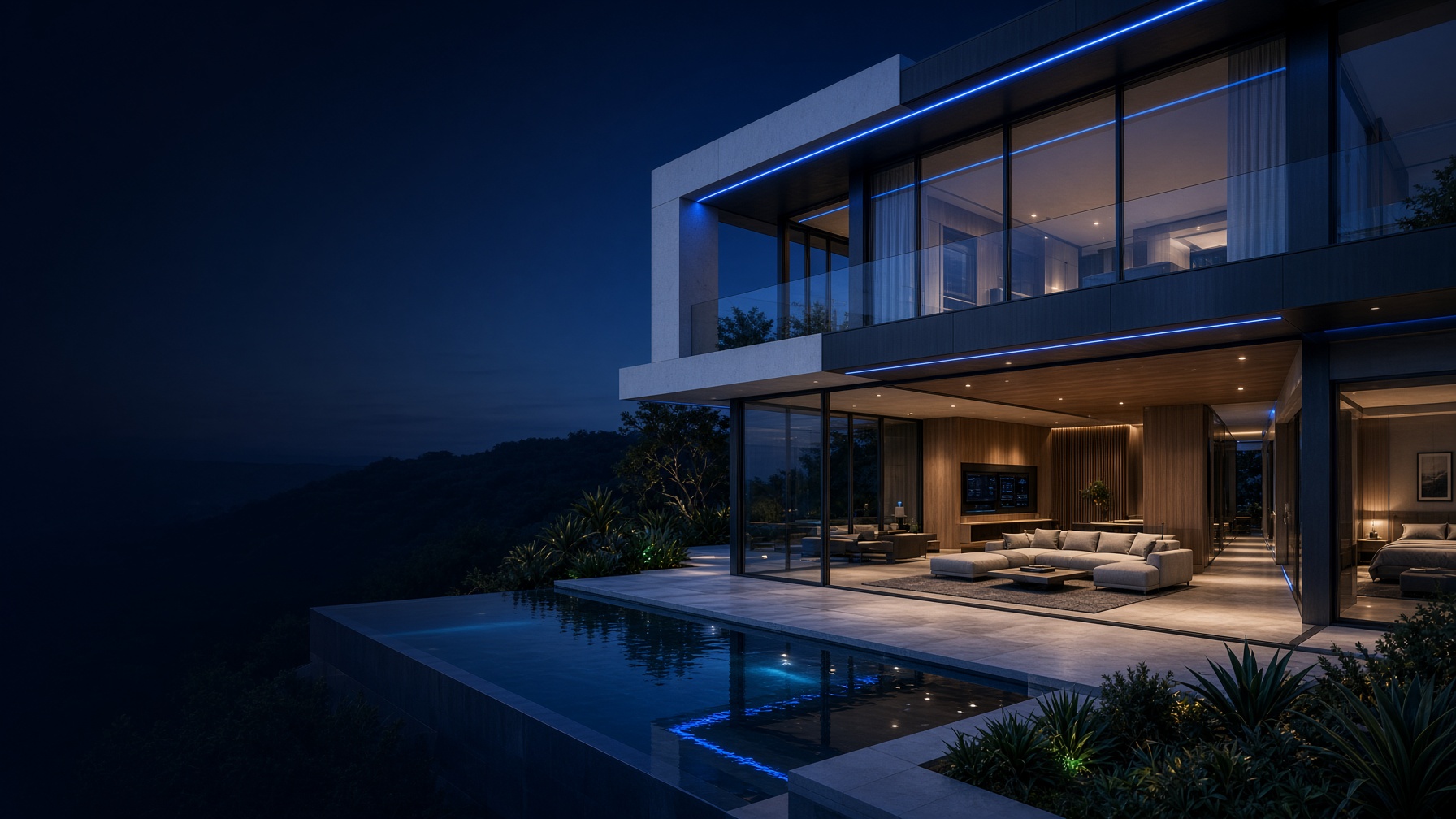 Conceptual journey villa Neural, created with Grok